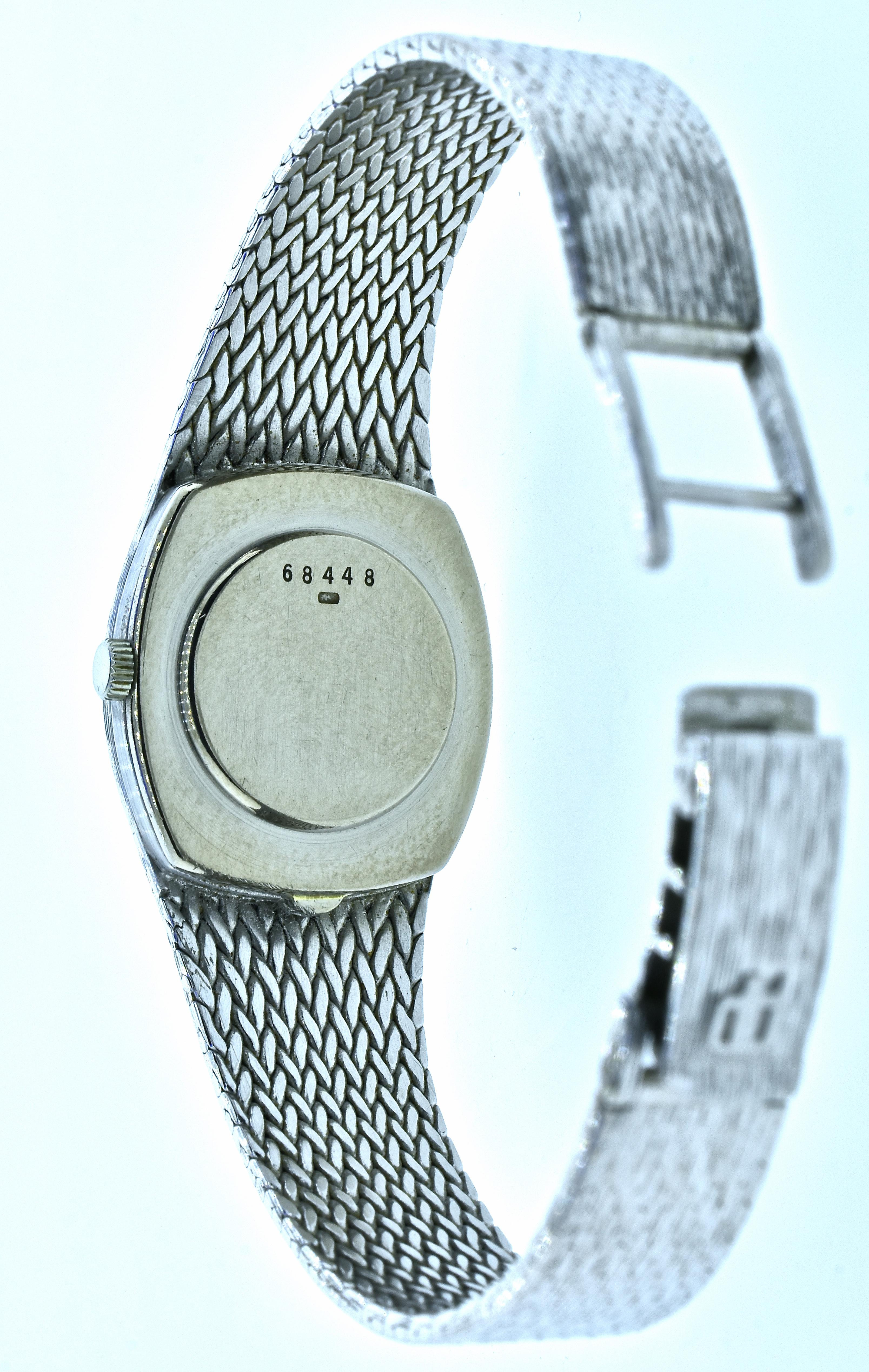 Audemars Piguet Geneva 18 Karat White Gold and Diamond Wristwatch, circa 1970 2