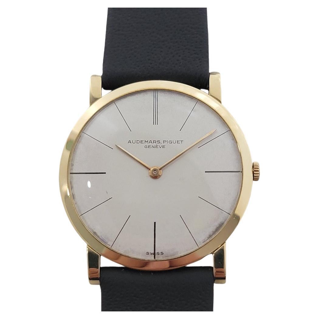 Audemars Piguet Geneve 18k Solid Gold Mens Ultra Thin Manual Wind 1970s RA537