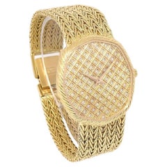 AUDEMARS PIGUET Genuine 18K Yellow Gold Diamond Women's Evening Wrist Watch 