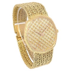 AUDEMARS PIGUET Genuine 18K Yellow Gold Diamond Women's Evening Wrist Watch