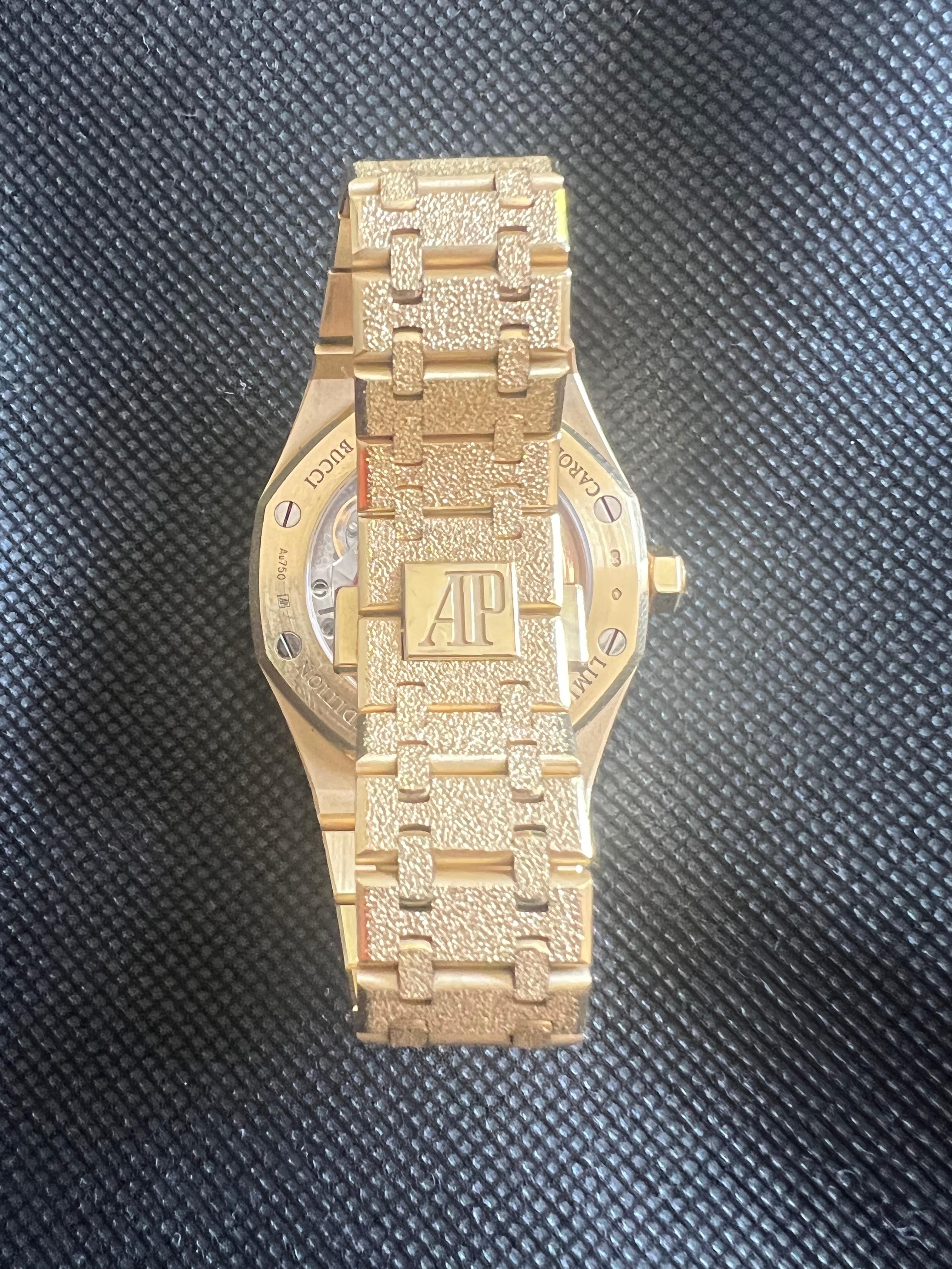 Audemars Piguet Gold Ap Limited Edition Royal Oak By Carolina Bucci Watch For Sale 1