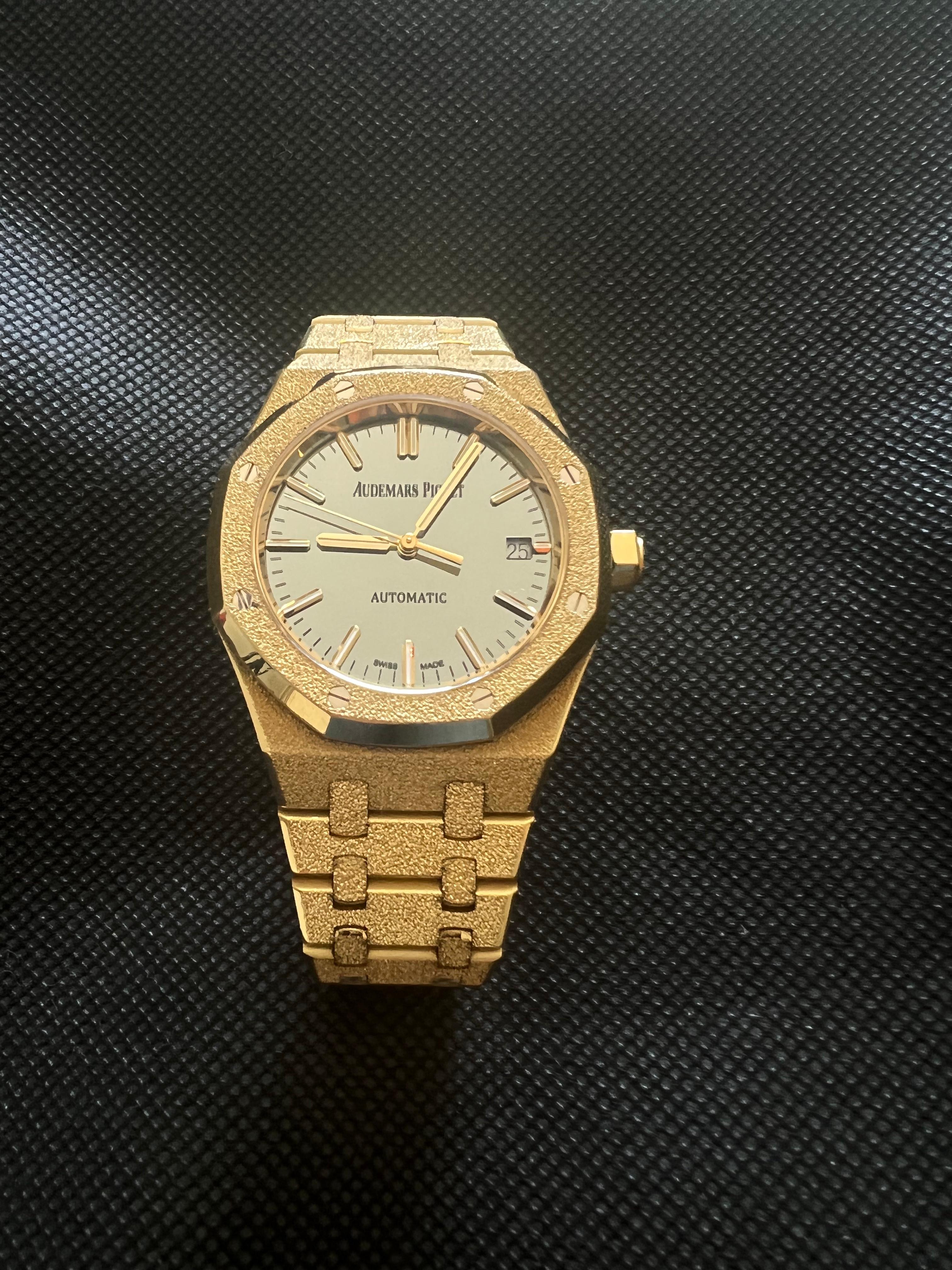 Audemars Piguet Gold Ap Limited Edition Royal Oak By Carolina Bucci Watch For Sale 2