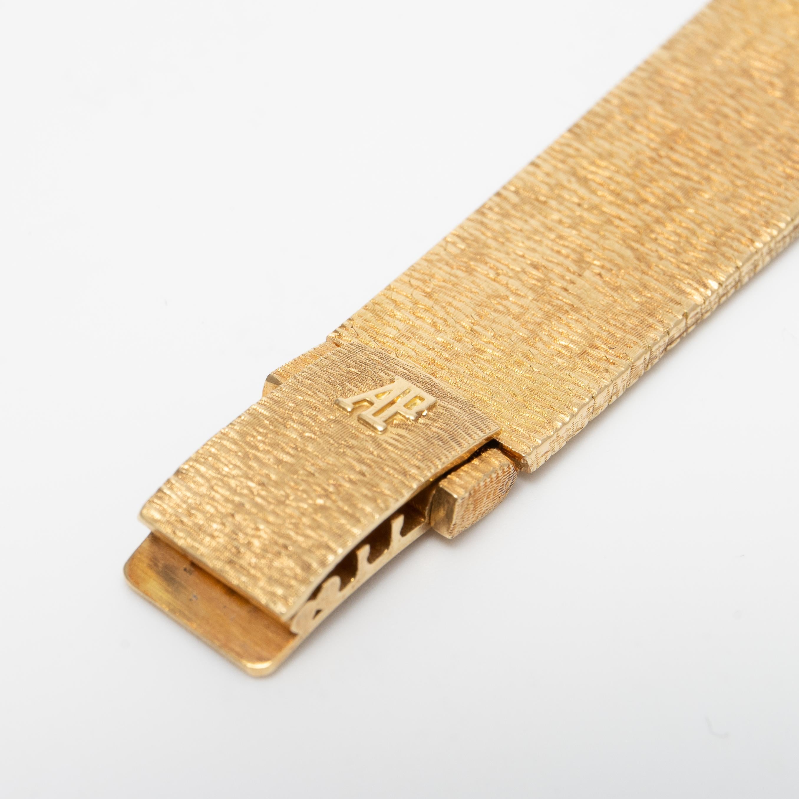 Audemars Piguet Gold Diamond and Stone Dial Ladies Wrist Watch at 1stDibs