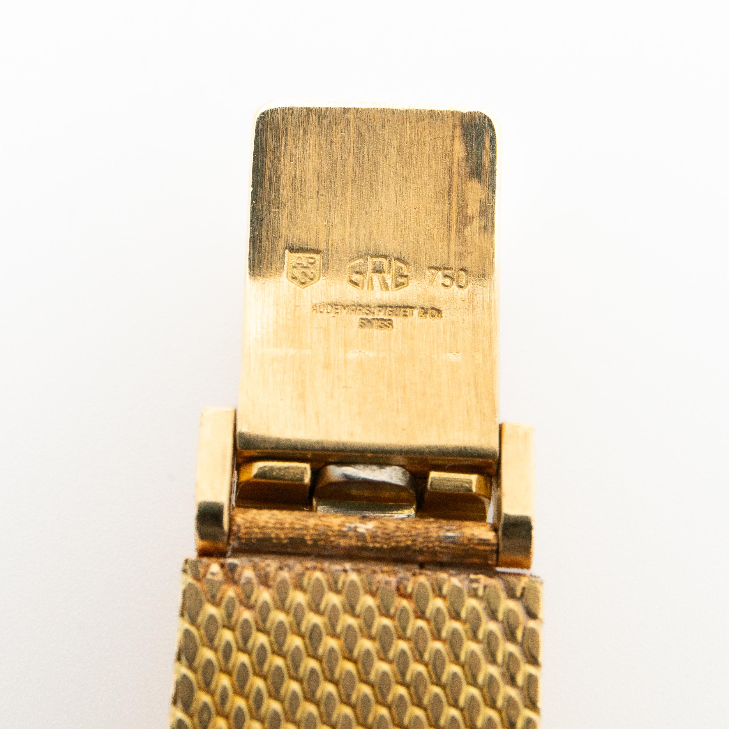 Audemars Piguet Gold Diamond and Stone Dial Ladies Wrist Watch at 1stDibs