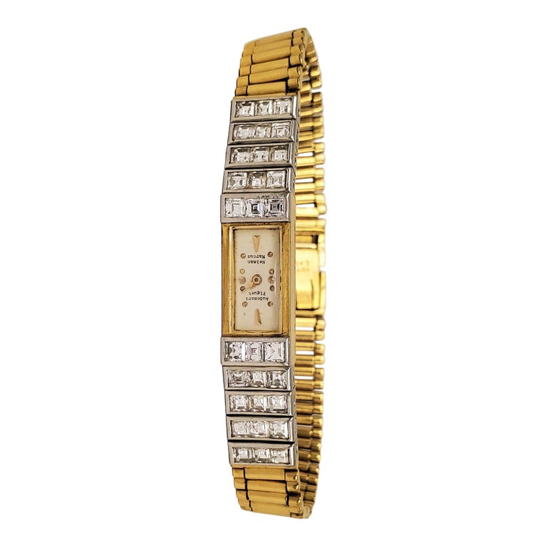 Audemars Piguet Gold Platinum Diamond Ladies Watch at 1stDibs