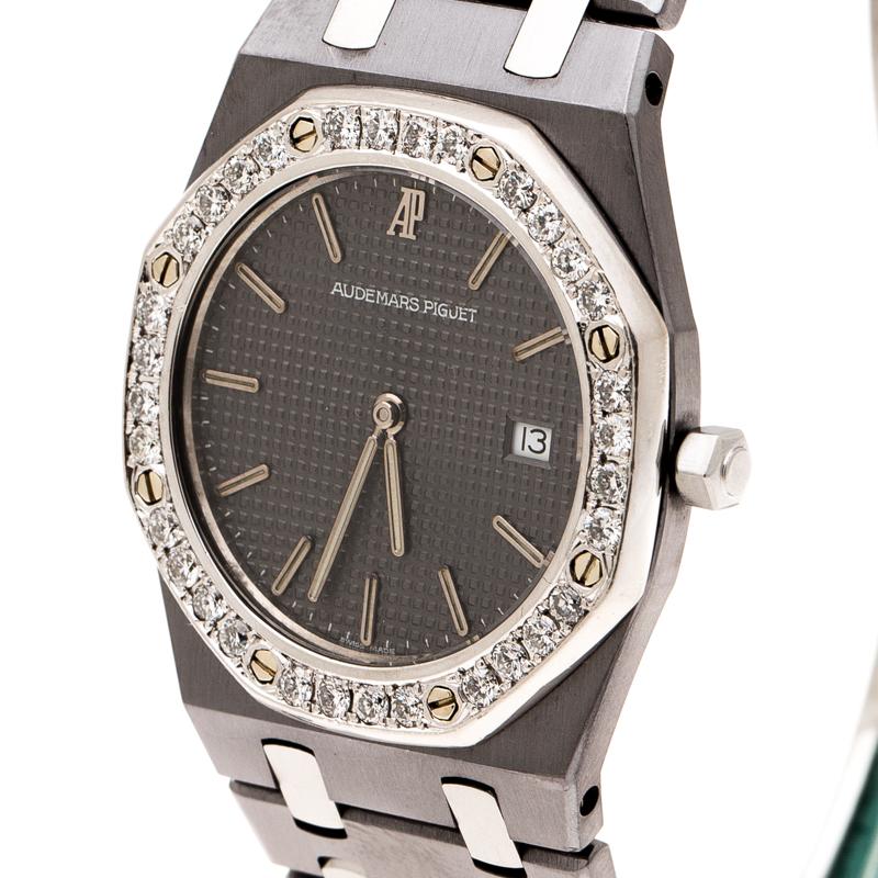 Audemars Piguet Grey Tantalum Stainless Steel Diamond Women's Wristwatch 33 mm 1