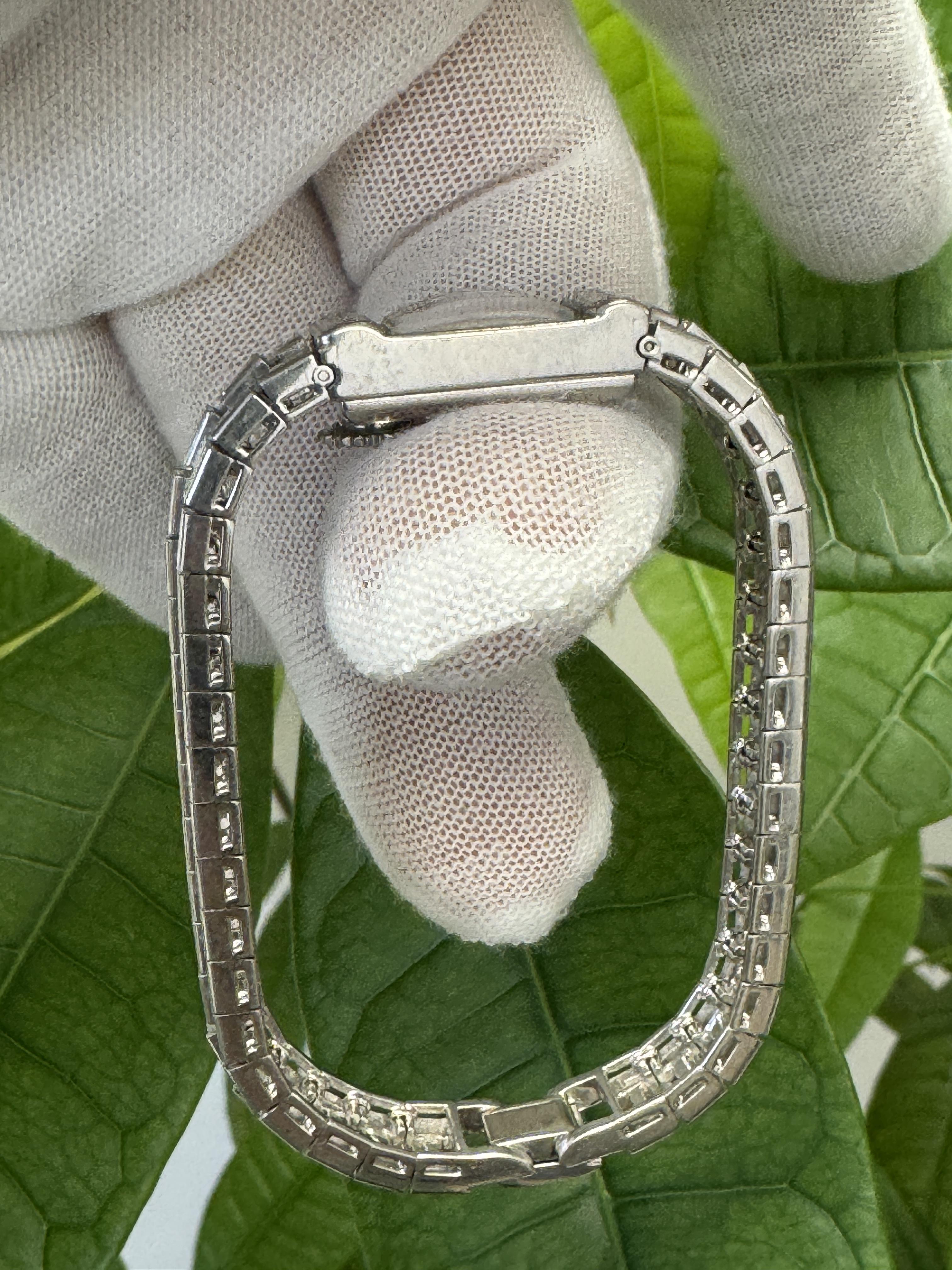 Audemars Piguet & Hardy & Hayes Platinum Diamond Vintage Ladies Watch (Baguetteschliff) im Angebot