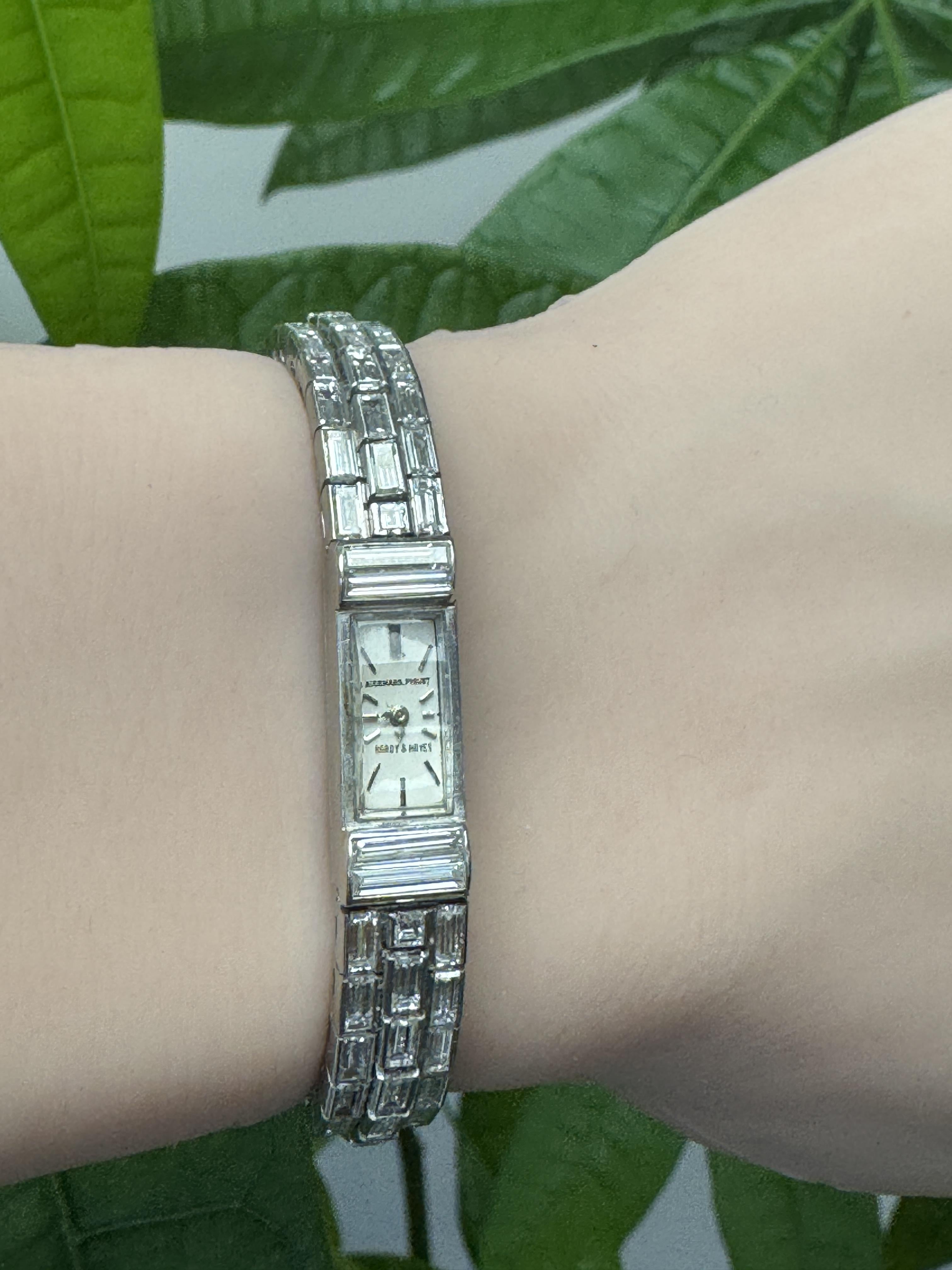 Audemars Piguet & Hardy & Hayes Platinum Diamond Vintage Ladies Watch im Angebot 3