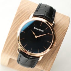 Montre Audemars Piguet Jules 15180OR.OO.A002CR.01 en or rose 18 carats avec cadran noir