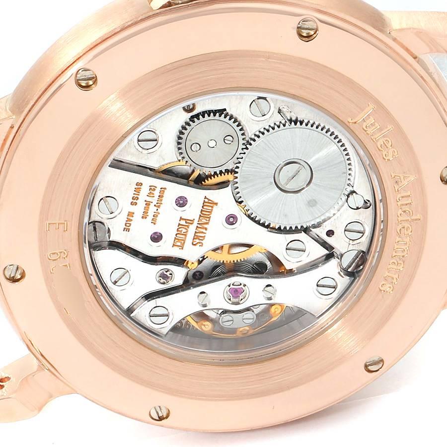 Audemars Piguet Jules 18k Rose Gold Men's Watch 25955OR Box Papers For Sale 3