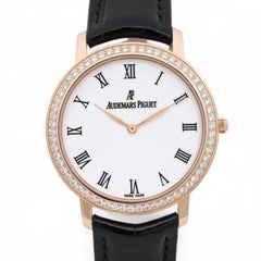 Audemars Piguet Jules 36mm 18K Rose Gold White Dial Diamond Watch 15133OR