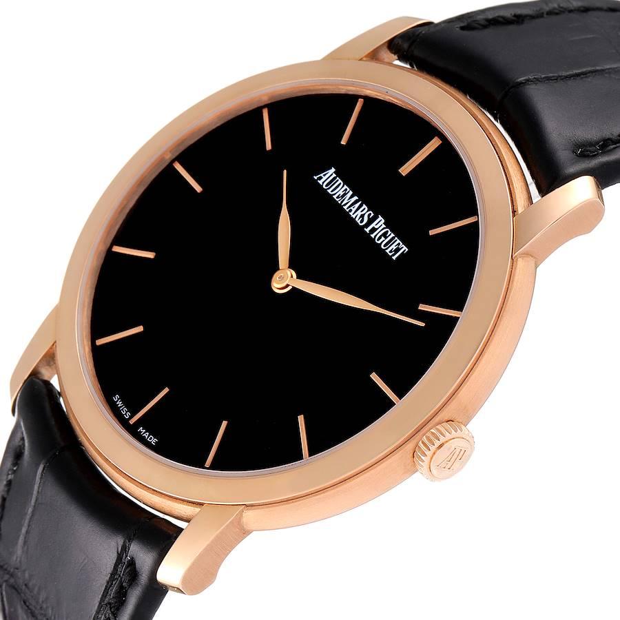 Audemars Piguet Jules Extra-Thin Rose Gold Mens Watch 15180OR Papers For Sale 1