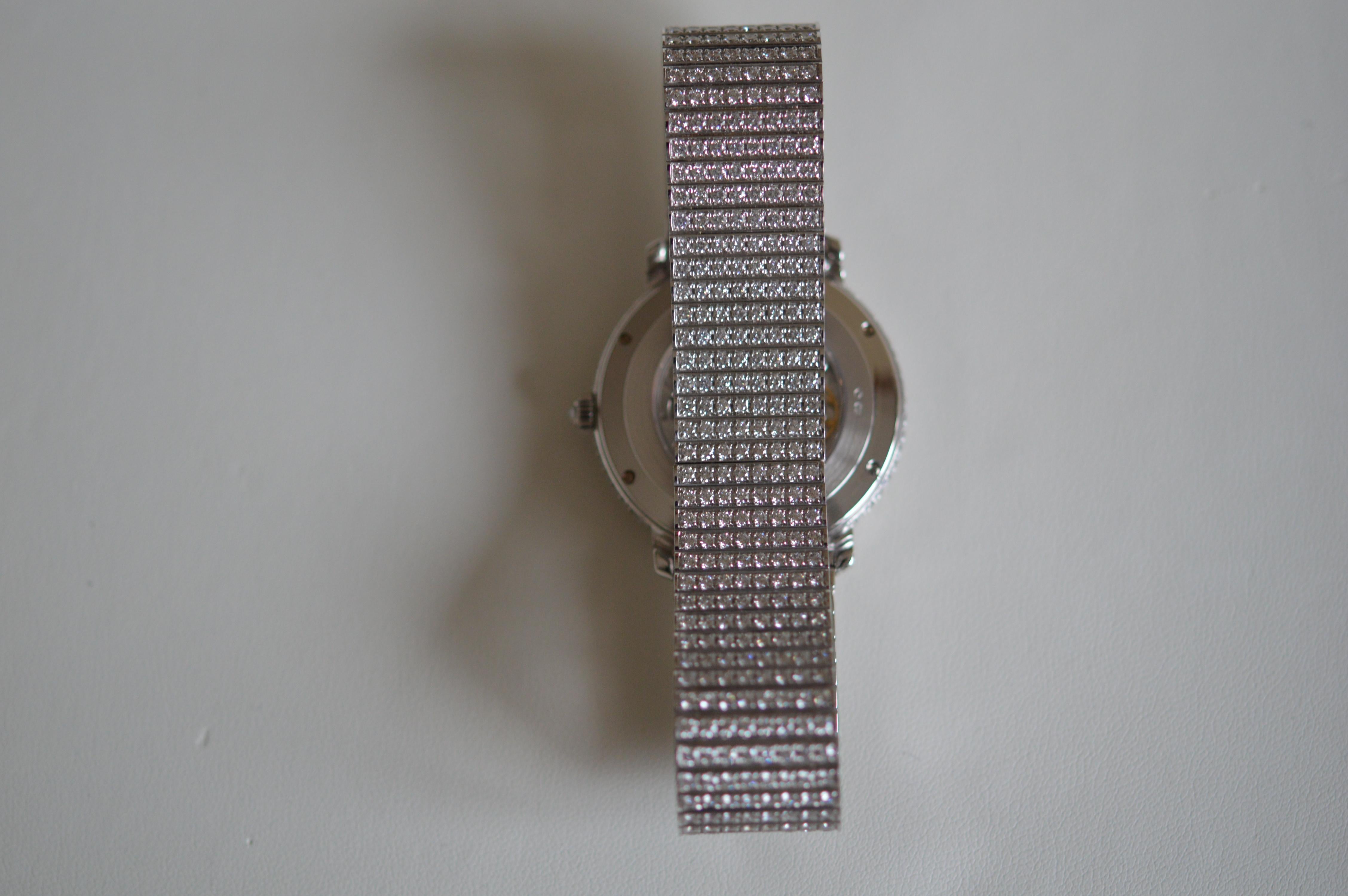 Audemars Piguet Jules Audemars 18K Weißgold Pavé Diamant Ungetragen Vollständiger Satz im Zustand „Neu“ im Angebot in Geneva, CH