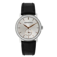 Audemars Piguet "Jules Audemars" White Gold Diamond Bezel manual Wristwatch