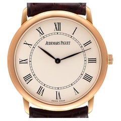 Audemars Piguet Jules Rose Gold Silver Dial Mens Watch 148940 Box Papers