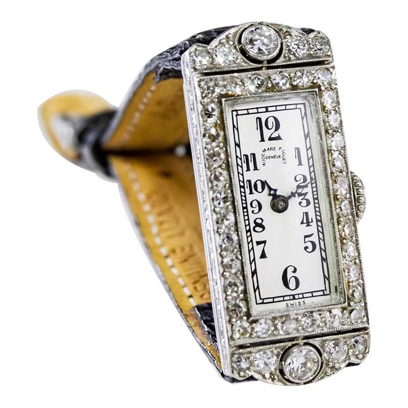 Audemars Piguet Ladies Platinum Art Deco Dress Watch, circa 1930s 1