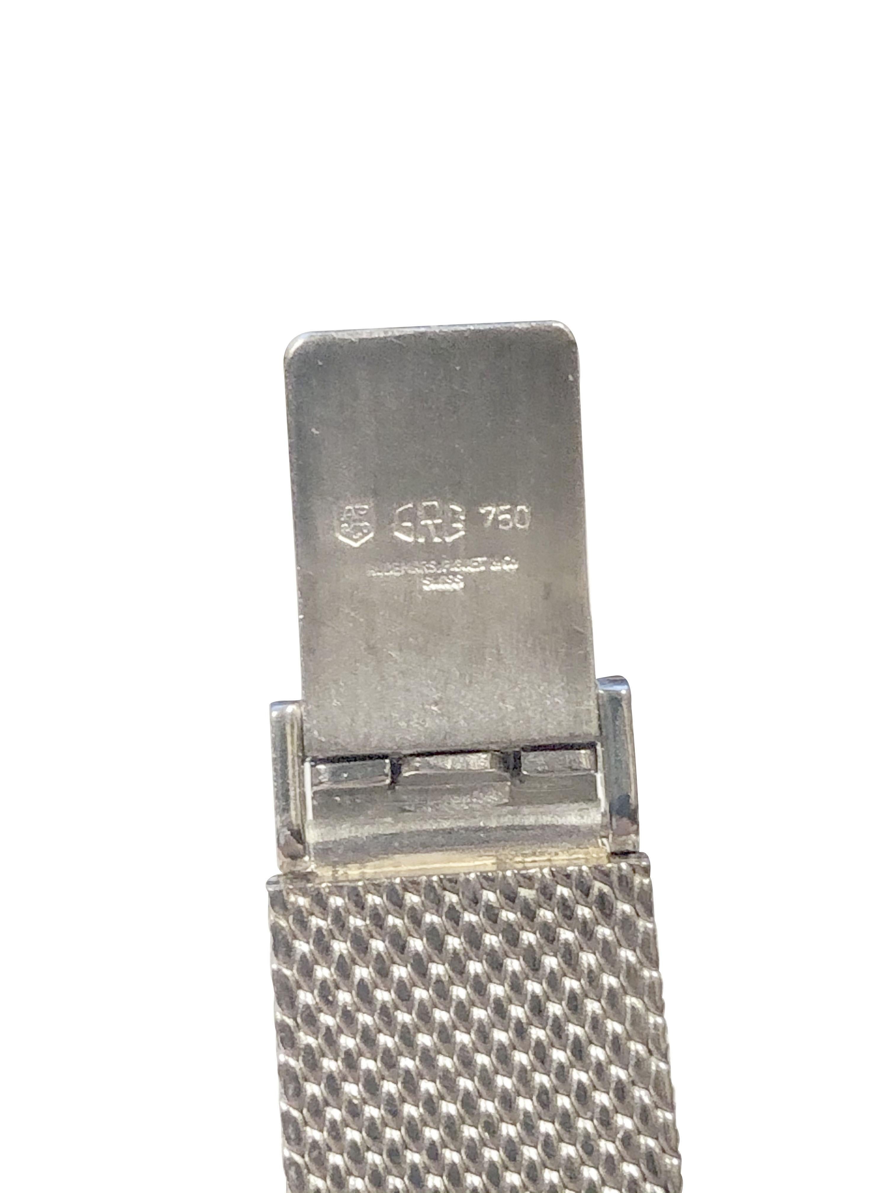 Mechanische Audemars Piguet Damenarmbanduhr aus Weißgold mit Diamanten und Lapislazuli-Zifferblatt 4