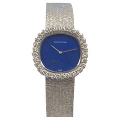 Audemars Piguet Ladies White Gold Diamond and Lapis Dial Mechanical Wrist Watch