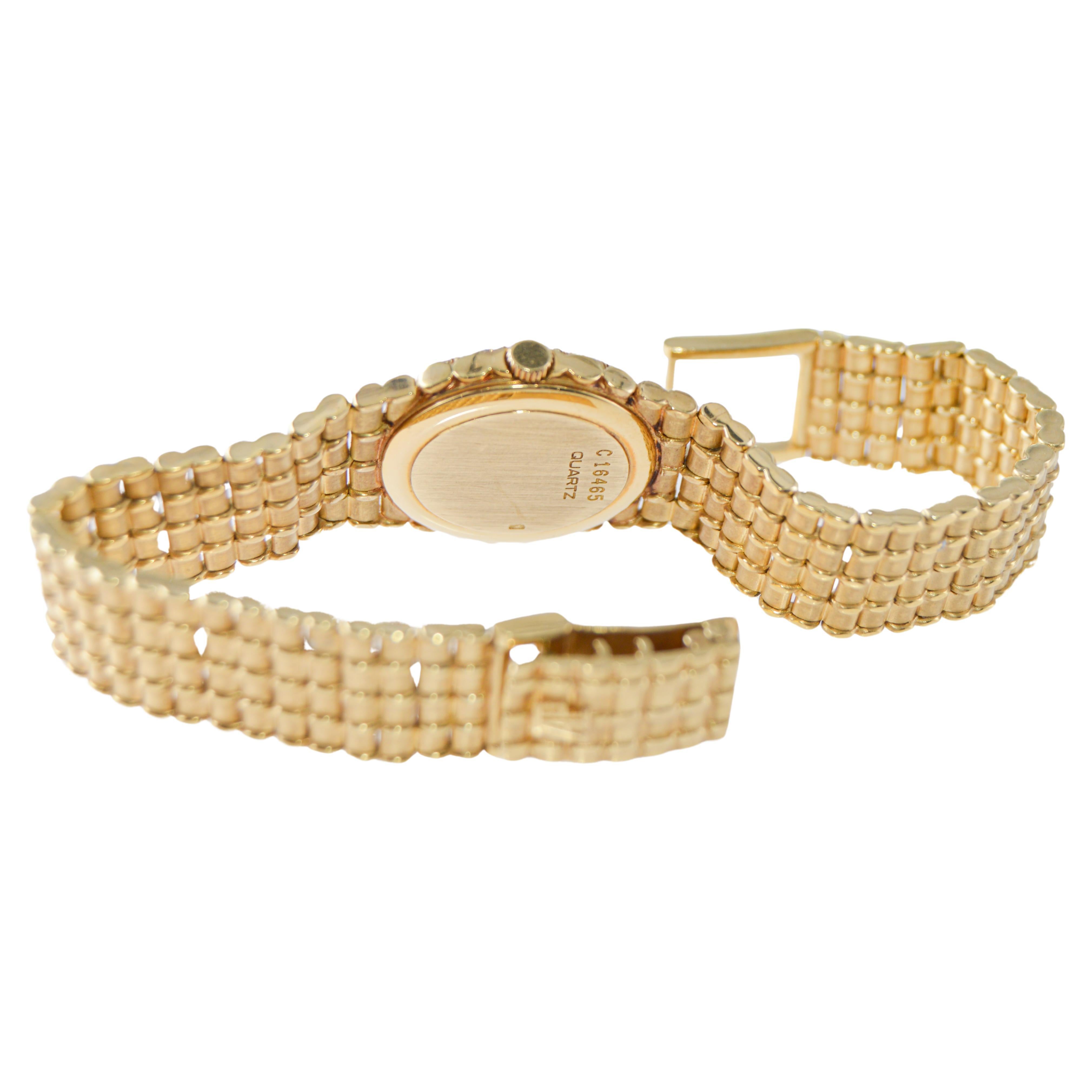 Audemars Piguet Ladies Yellow Gold Bamboo Bracelet Dress Style Quartz Watch 2