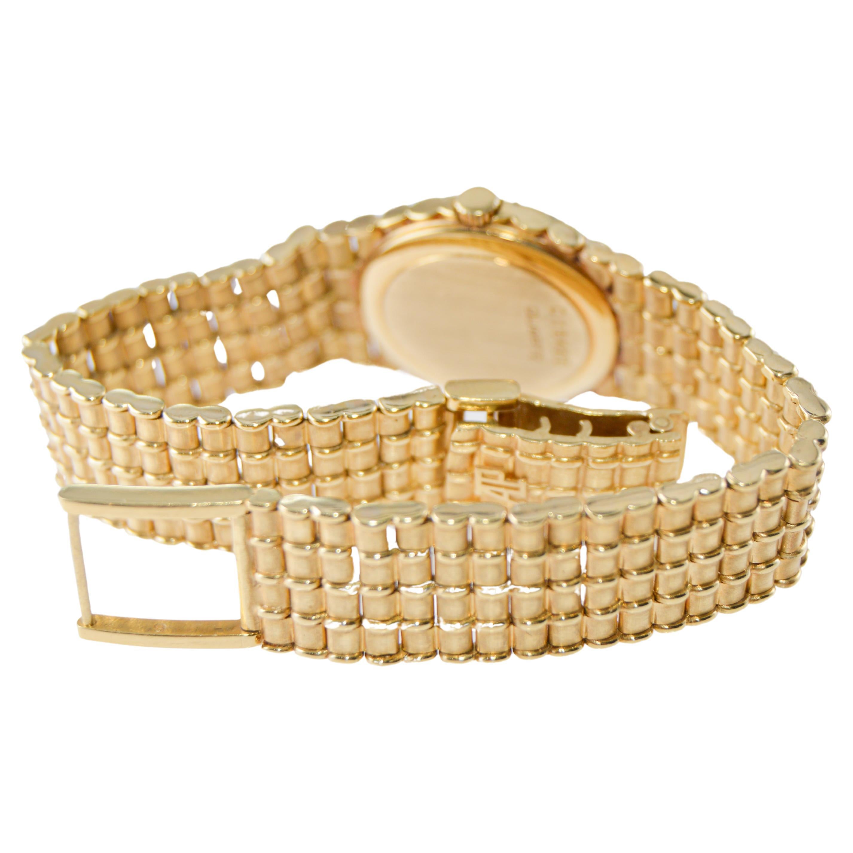 Audemars Piguet Ladies Yellow Gold Bamboo Bracelet Dress Style Quartz Watch 4