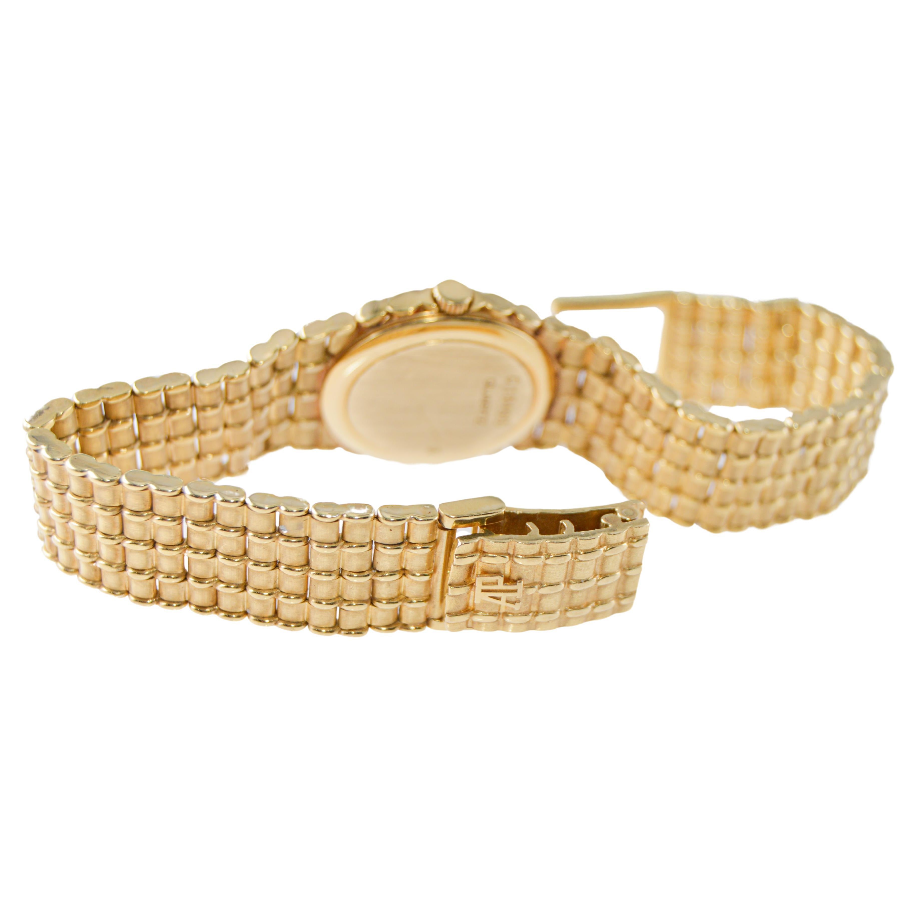 Audemars Piguet Ladies Yellow Gold Bamboo Bracelet Dress Style Quartz Watch 1