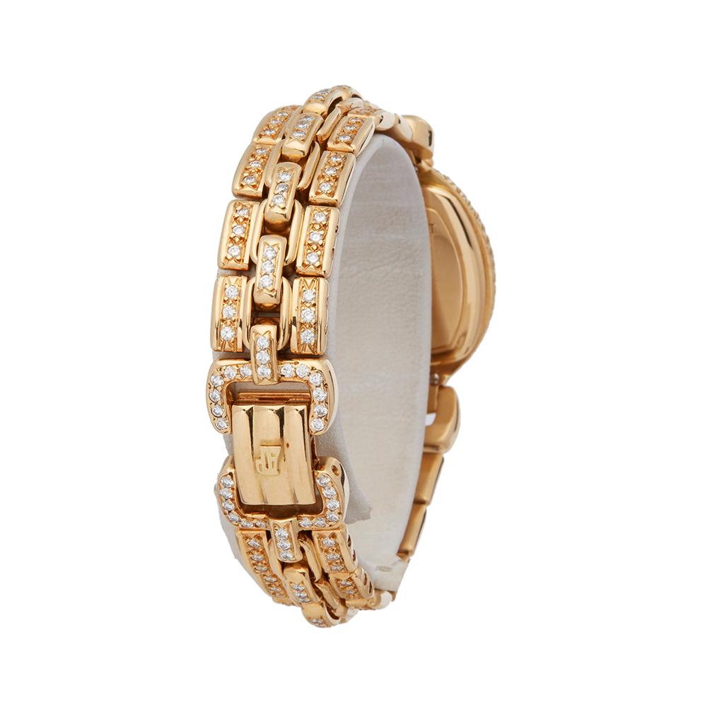 Audemars Piguet Ladies Yellow Gold Factory Diamonds Quartz Wristwatch 1