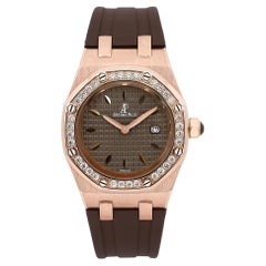 Audemars Piguet Lady Royal Oak 33mm Diamond Brown Dial Ladies Watch 67621OR