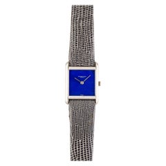 Montre Audemars Piguet en or blanc 18 carats avec cadran en lapis, années 1970