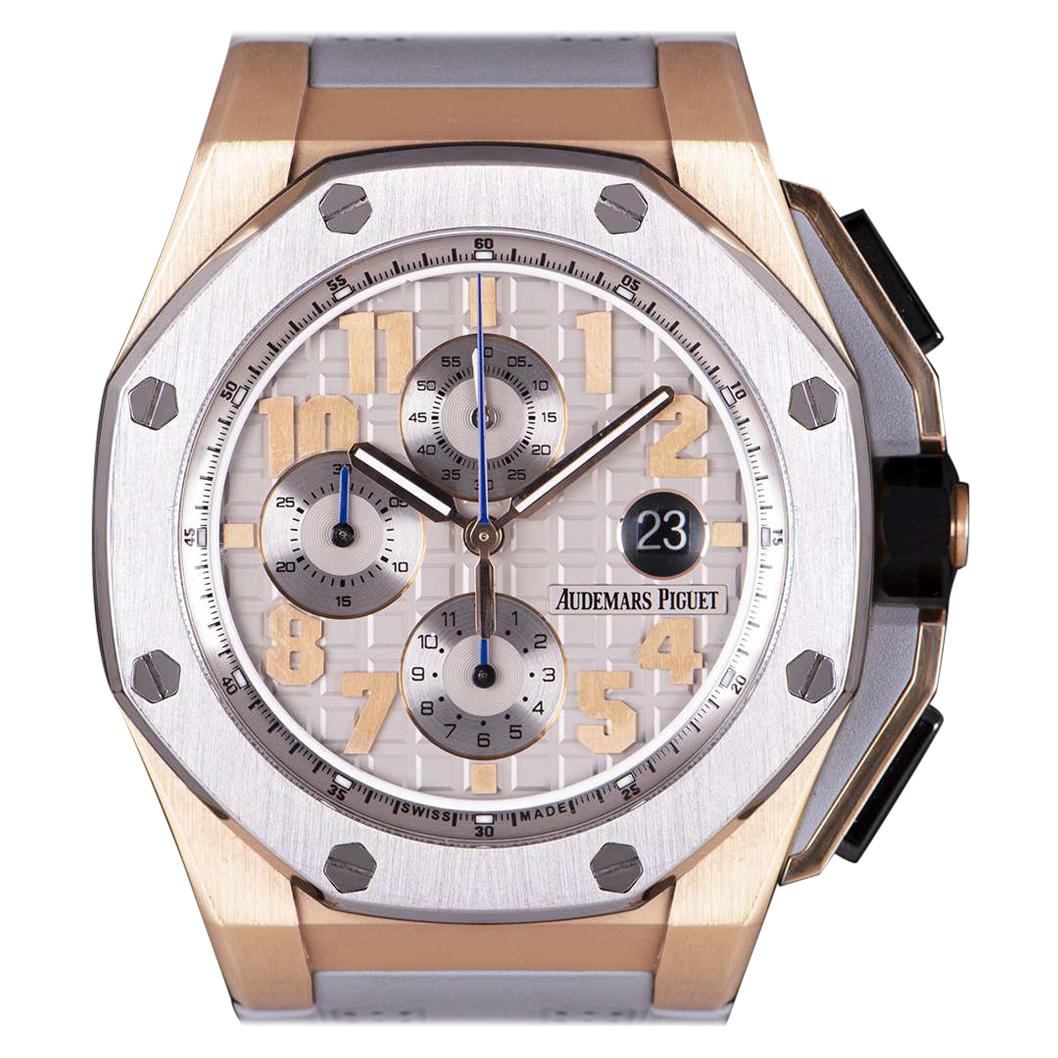 Certified: Royal Oak Dual Time Rose Gold White Dial 26120OR.OO.D088CR ...