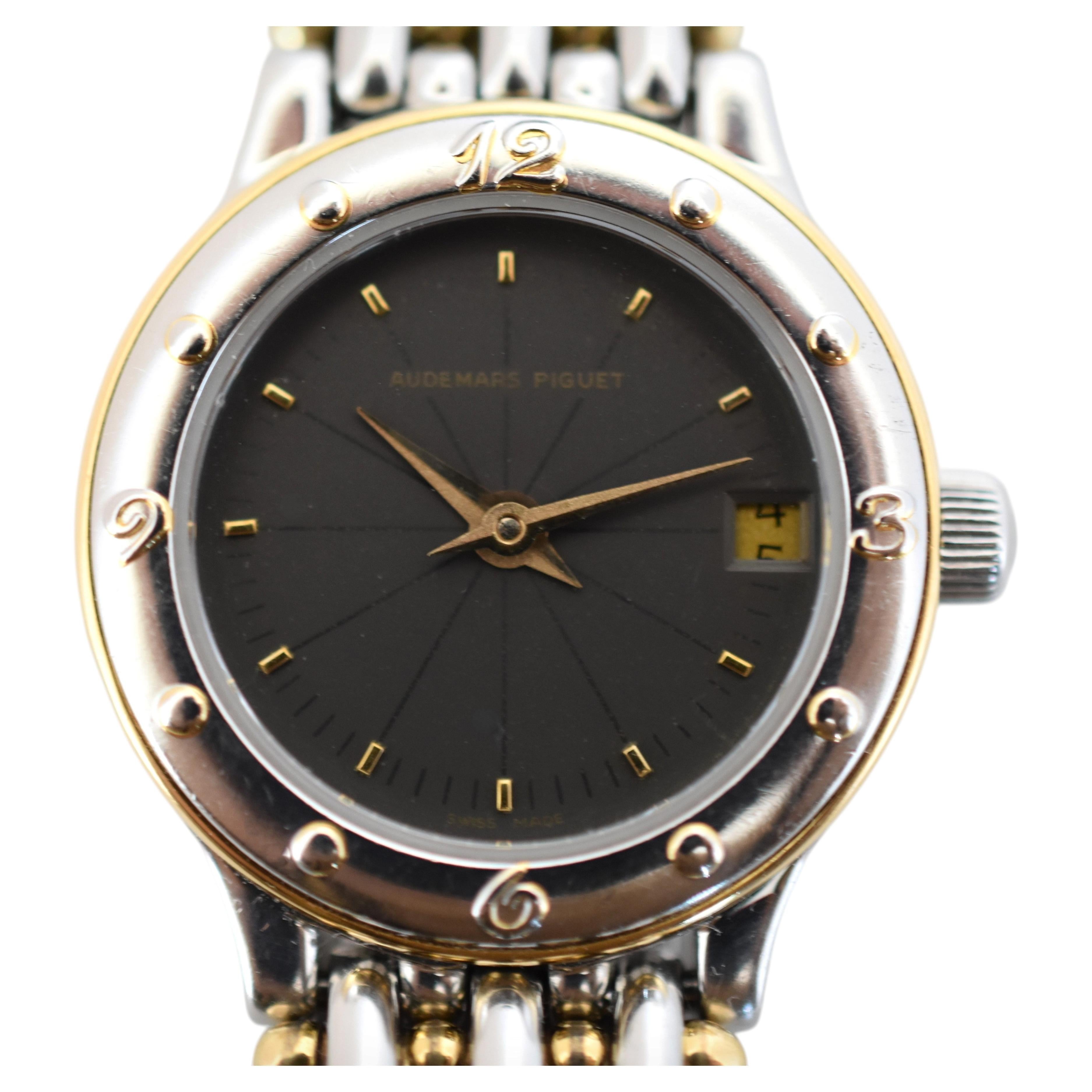 Audemars Piguet Meridian 18K gold&steel ladies watch, Quartz AP 2610, 1989