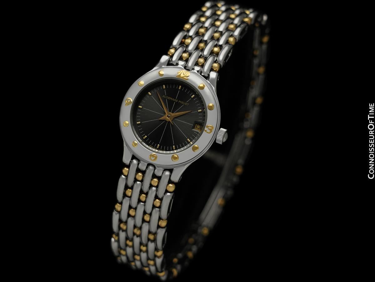 Audemars Piguet Montre Meridian pour femme avec bracelet en acier inoxydable et or 18 carats Excellent état - En vente à Suwanee, GA
