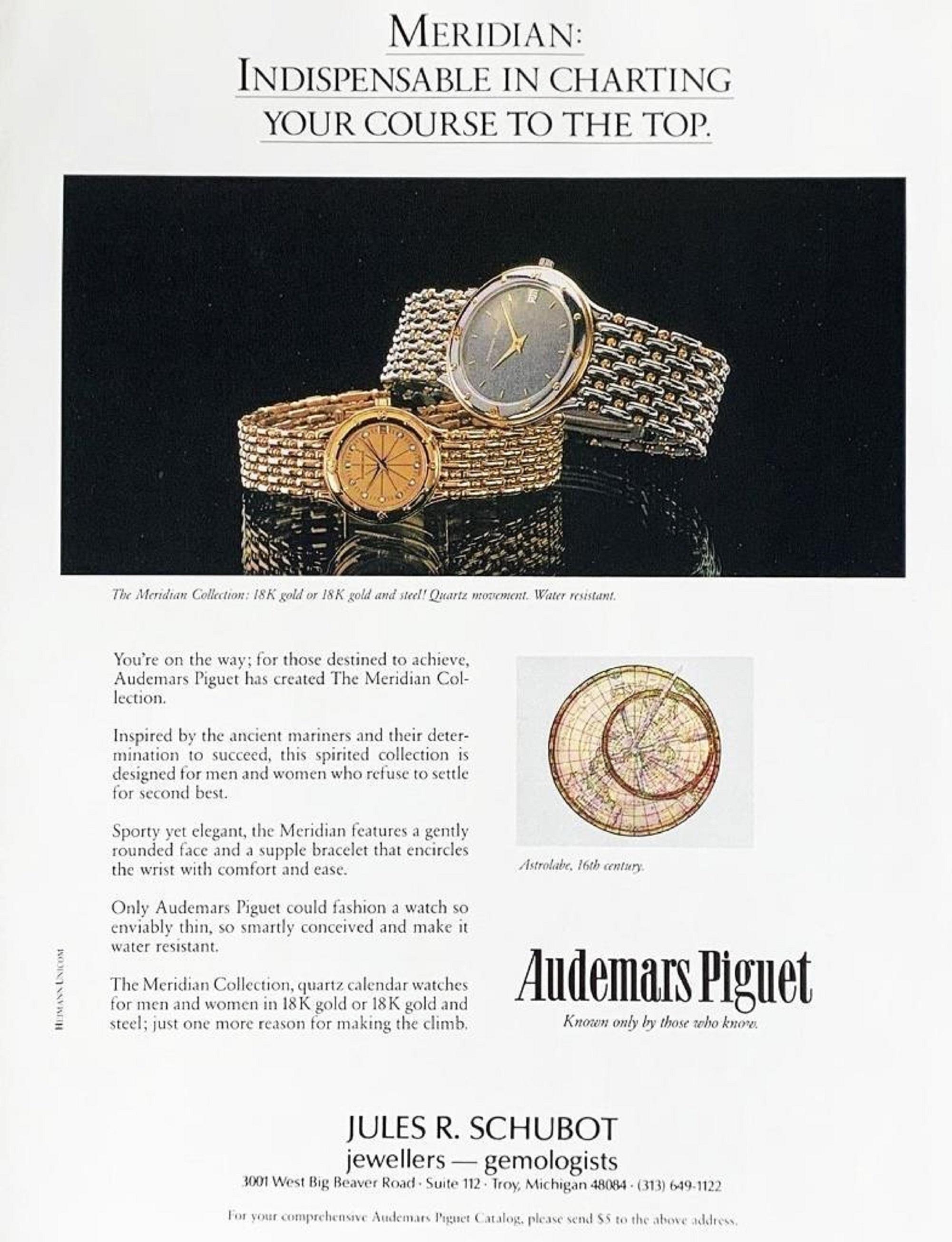 Audemars Piguet Montre Meridian pour femme avec bracelet en acier inoxydable et or 18 carats en vente 5