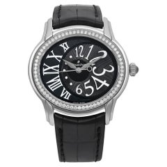Audemars Piguet Millenary 39mm Steel Diamond Black Dial Ladies Watch 77301ST