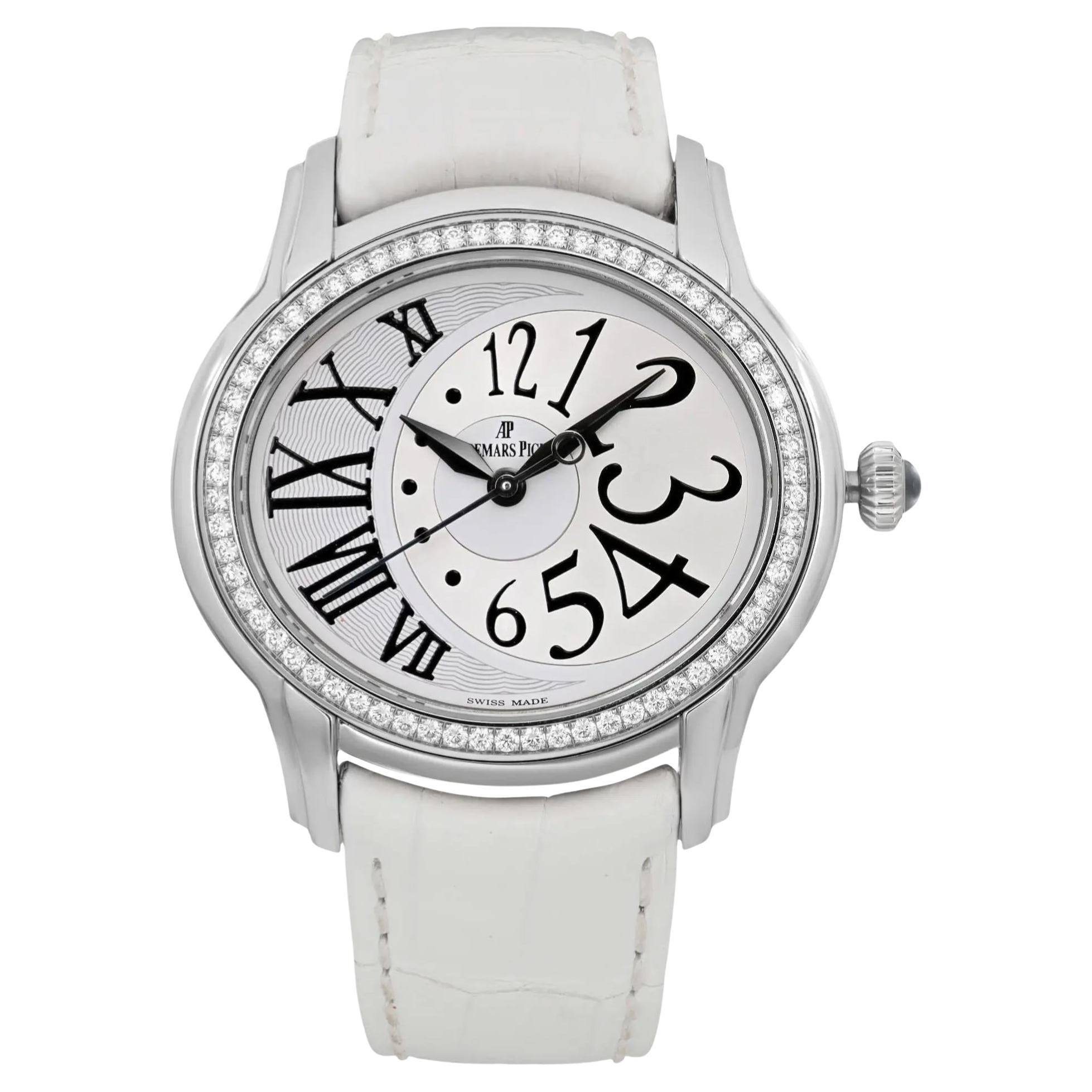 Audemars Piguet Montre Femme Millenary 39mm Steel Diamond Silver Dial 77301ST