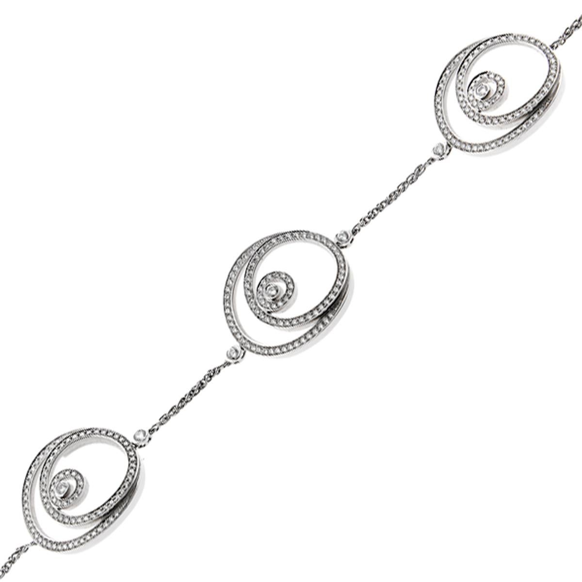 Taglio rotondo Bracciale Audemars Piguet Millenary con diamanti in oro bianco 18 carati in vendita