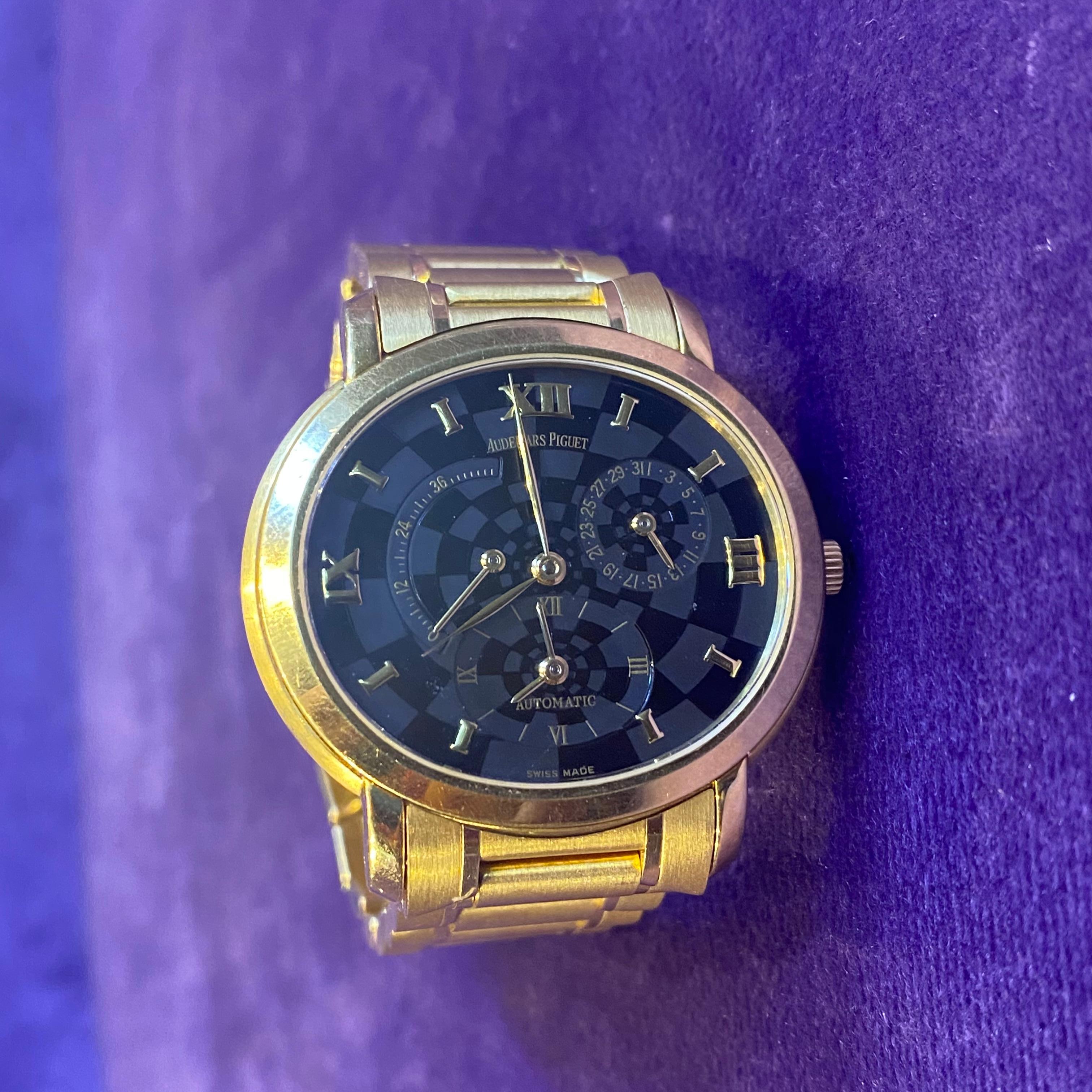 Men's Audemars Piguet Millenary Kasparov Gold Watch For Sale