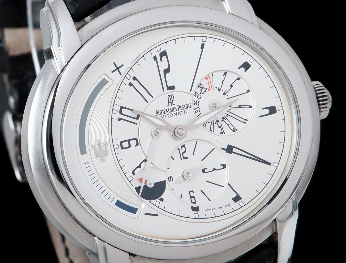 Audemars Piguet Millenary Maserati Gents Steel Silver Dial 26150ST.OO.D084CU.01 In Excellent Condition In London, GB
