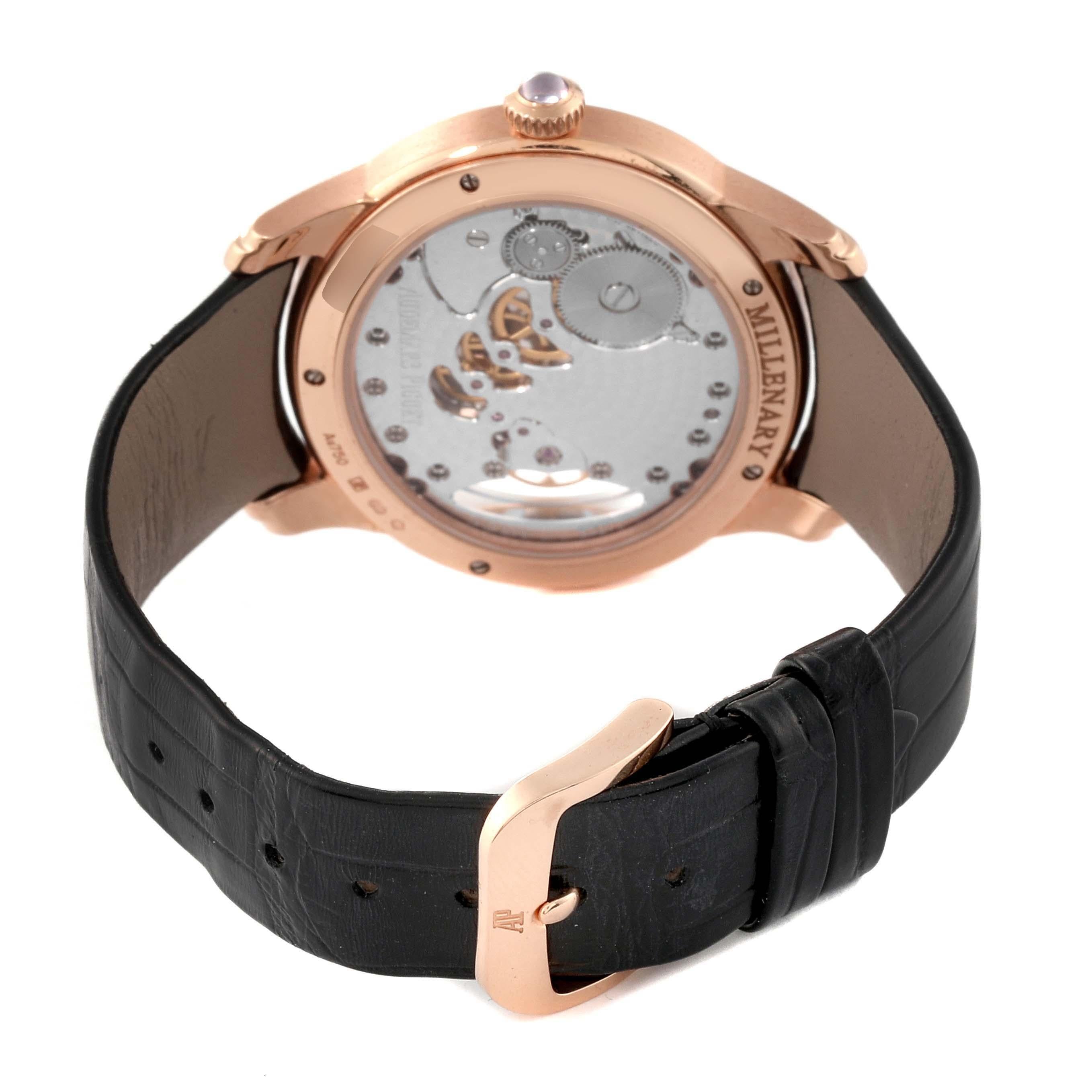 Audemars Piguet Millenary Rose Gold Mother of Pearl Diamond Ladies Watch 77247OR For Sale 1