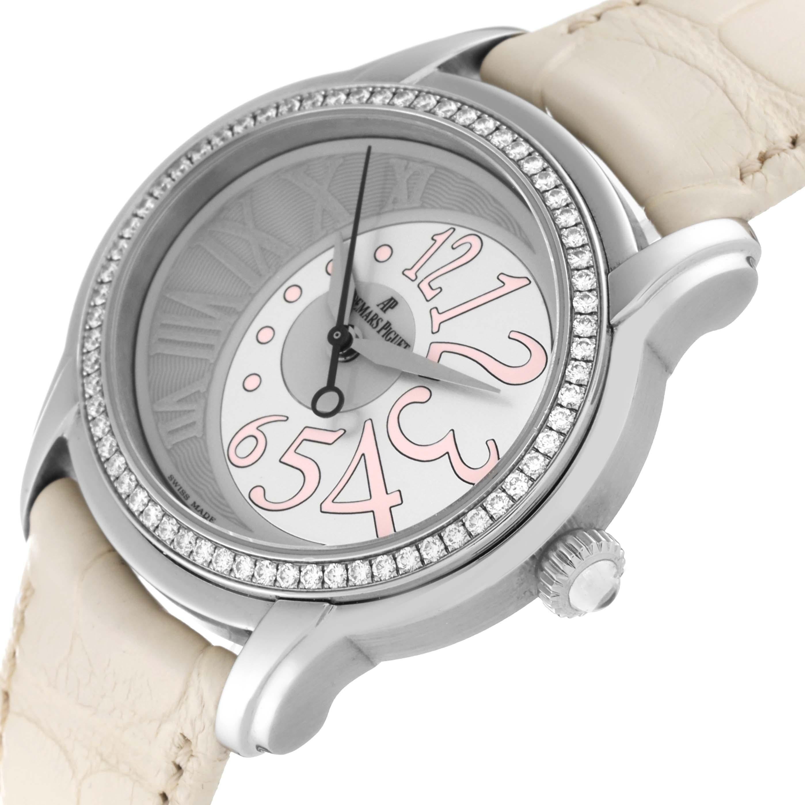 Audemars Piguet Millenary Steel Diamond Ladies Watch 77301ST For Sale 1