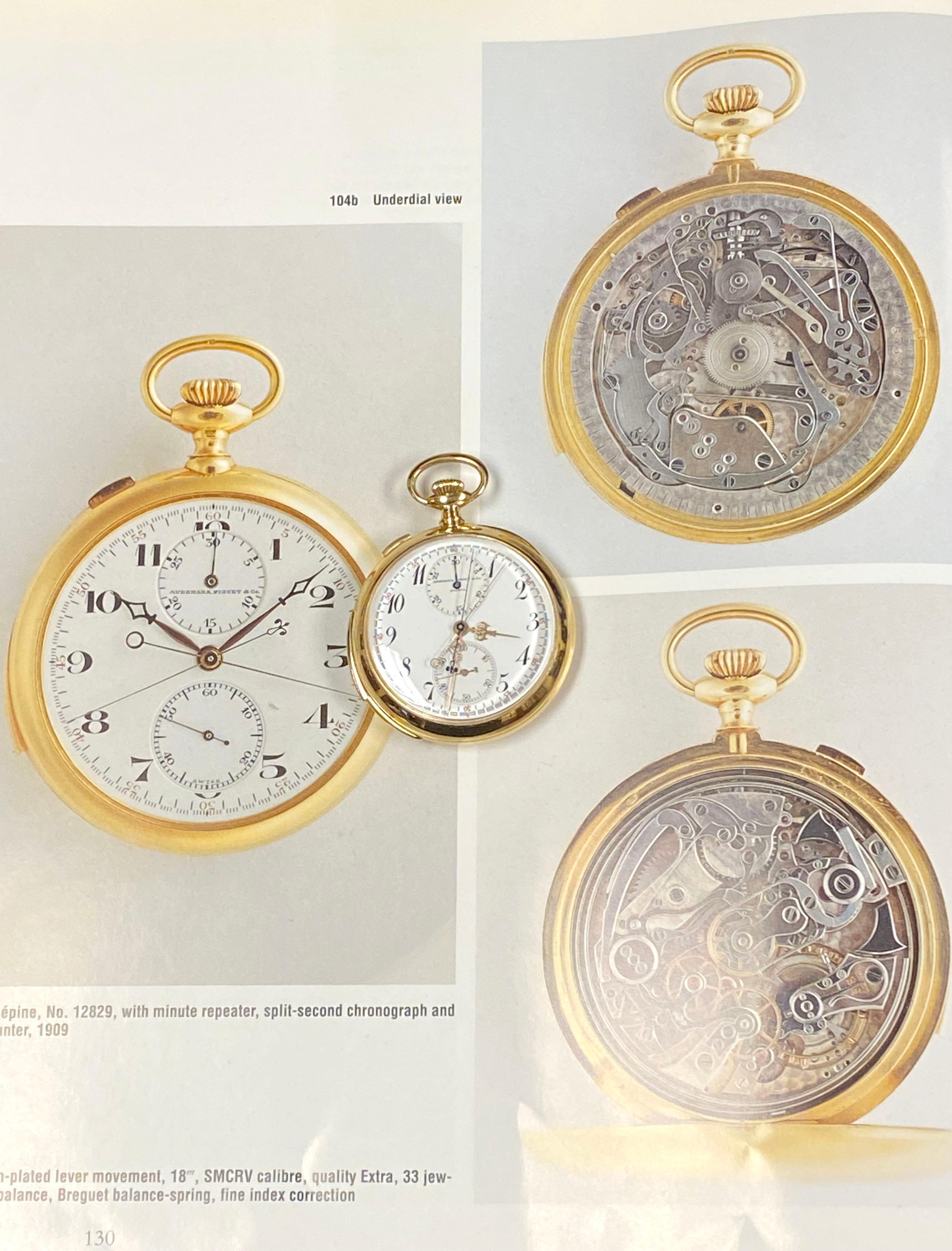 Audemars Piguet Minutenrepetition Chronograph Taschenuhr Historische Präsentation 2