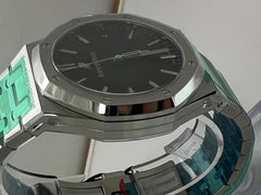 Audemars Piguet New AP Royal Oak Edelstahl Schwarzes Zifferblatt 15500ST