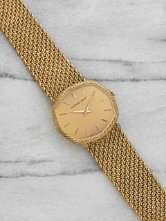 Audemars Piguet Achteckige 18K Gelbgold Champagner Zifferblatt manuell 30x31mm