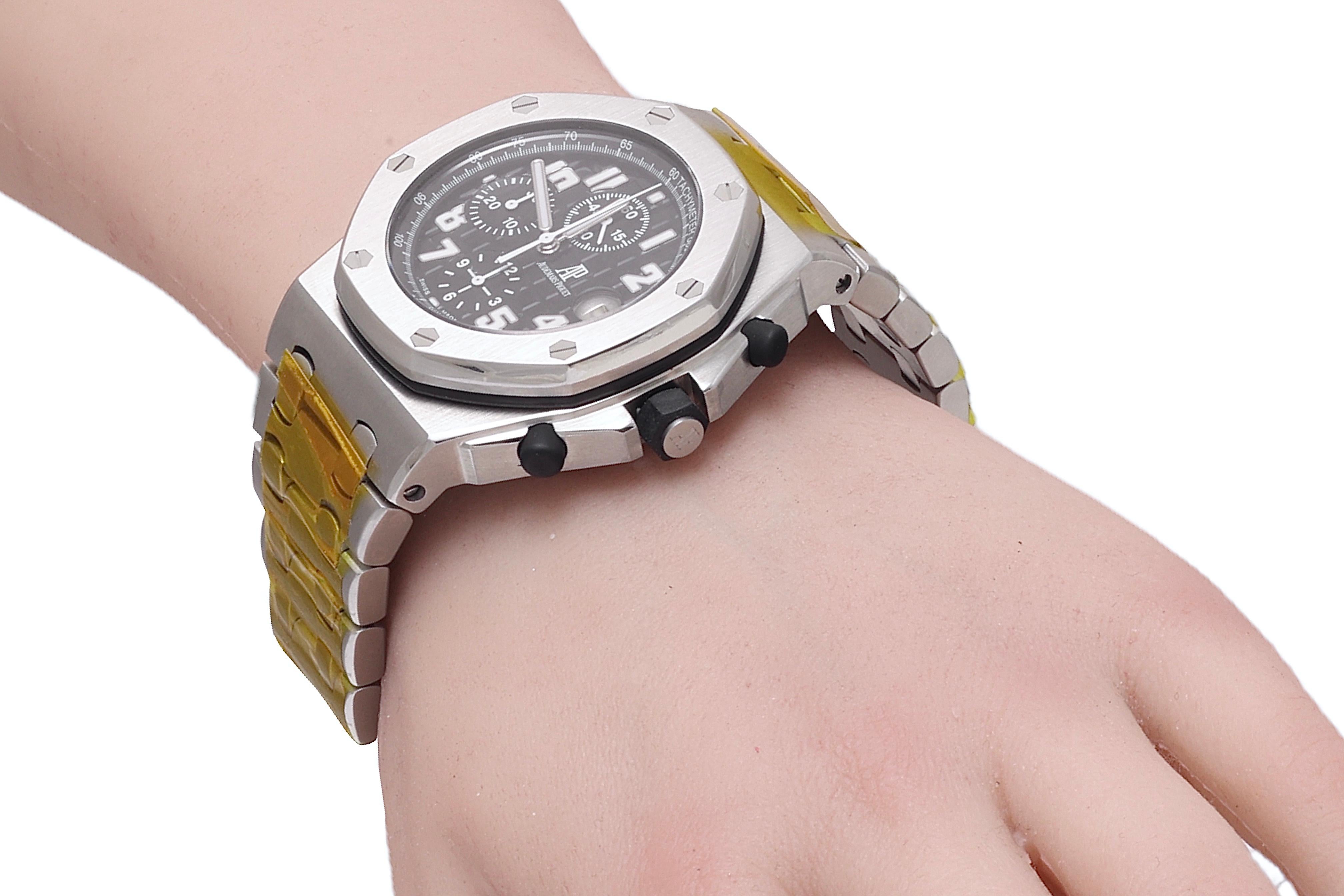 Audemars Piguet Off Shore Chronographe, Extract/Boîte/révision Réf. 26020ST en vente 5