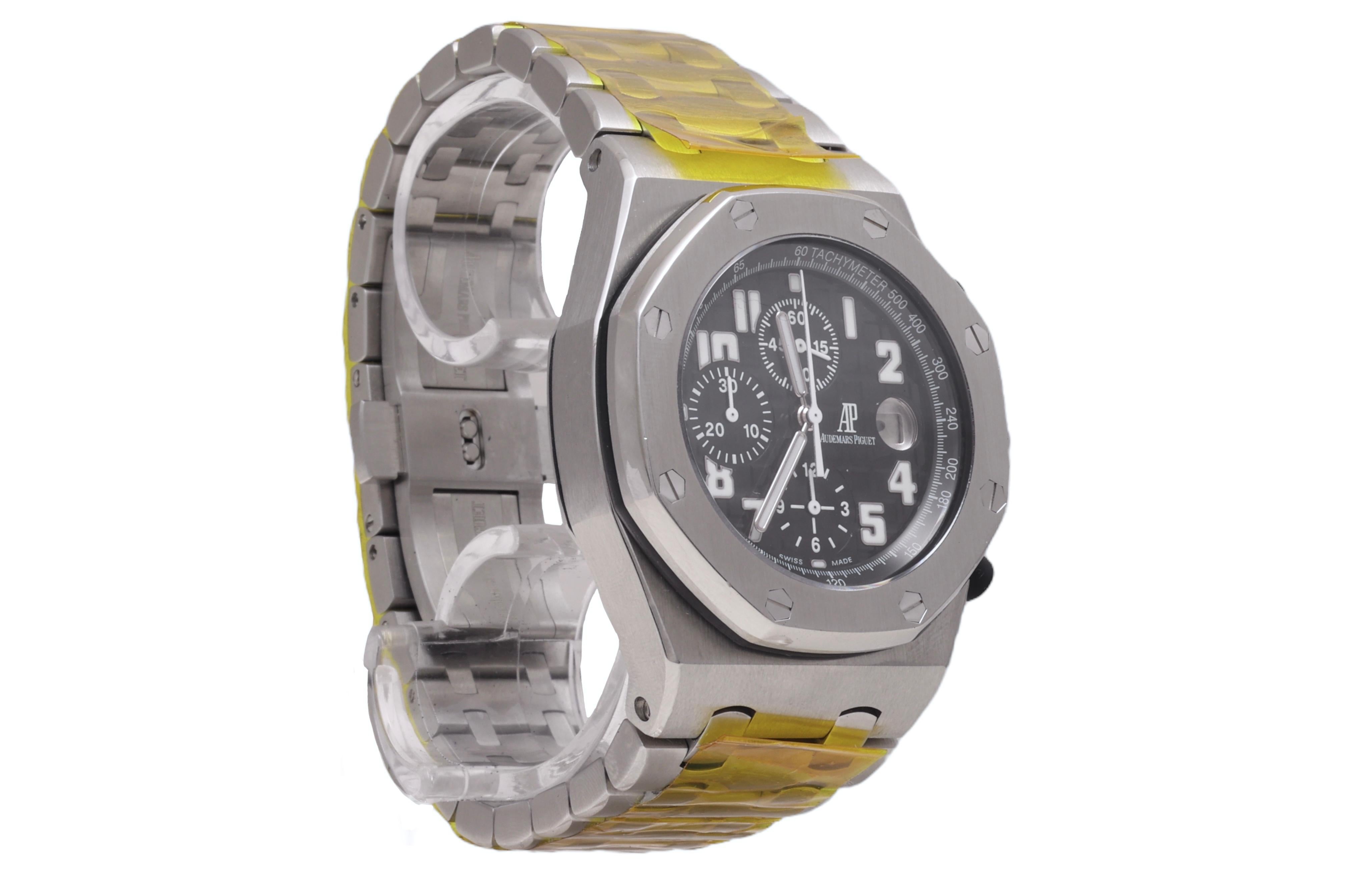 Moderne Audemars Piguet Off Shore Chronographe, Extract/Boîte/révision Réf. 26020ST en vente