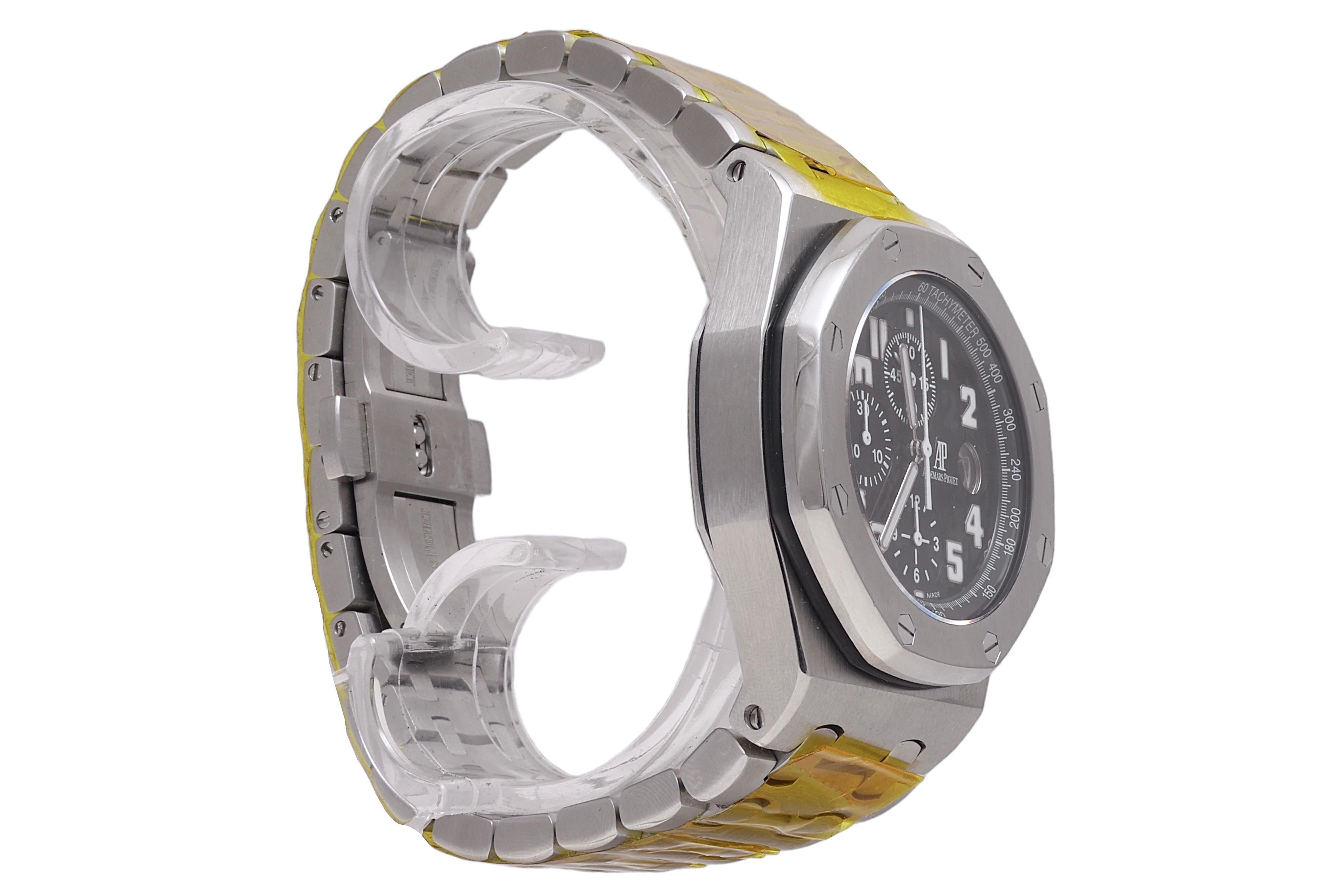 Audemars Piguet Off Shore Chronographe, Extract/Boîte/révision Réf. 26020ST Excellent état - En vente à Antwerp, BE