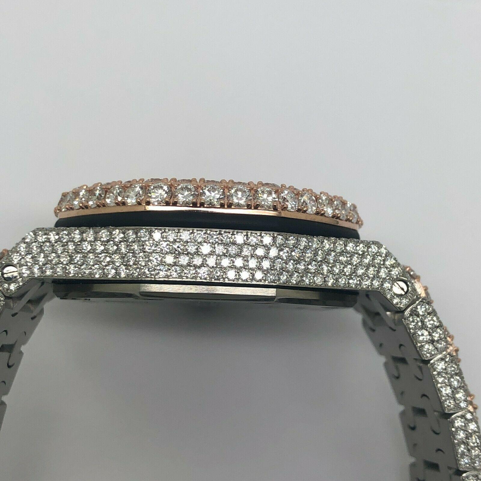 Audemars Piguet Offshore Montre personnalisée avec diamants 45 carats VVS Excellent état - En vente à New York, NY