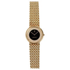 Audemars Piguet Onyx & Diamond Pave Watch in 18k yellow gold, 1991-2000