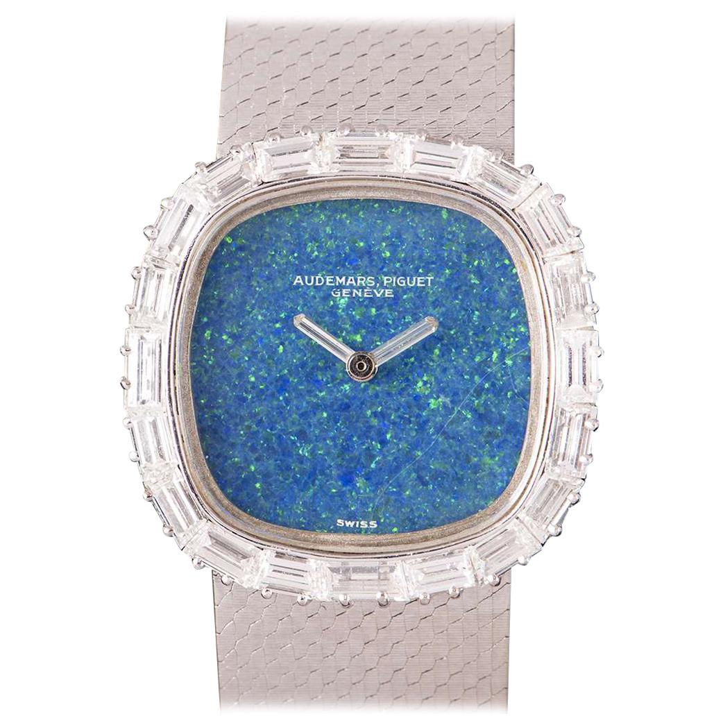 Audemars Piguet Opal Dial Diamond Set Manual Wind Cocktail Wristwatch