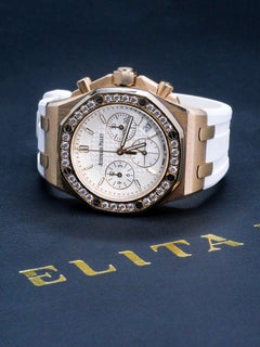 Audemars Piguet pink gold Diamond Royal Oak Offshore self winding Wristwatch
