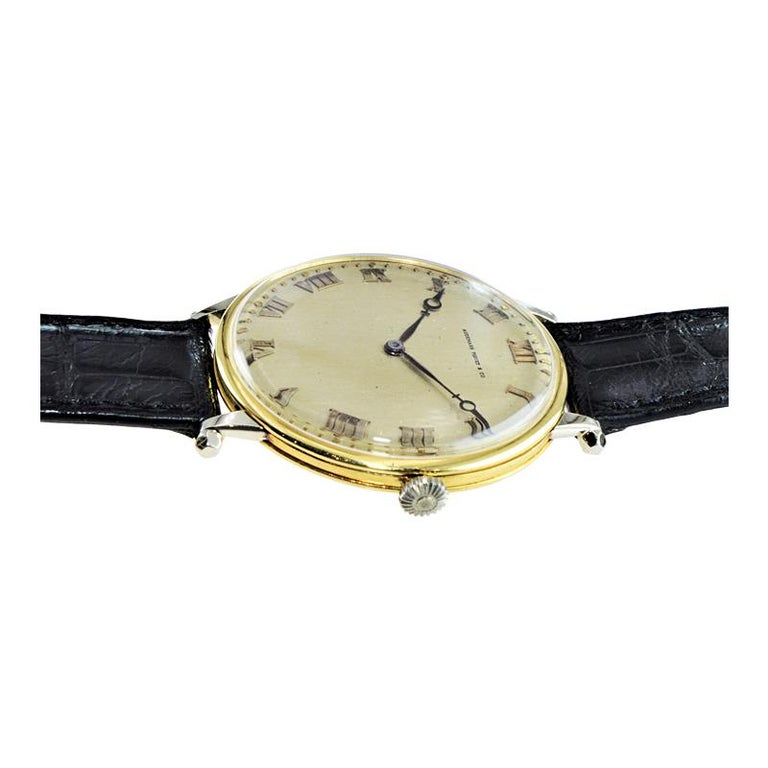 Audemars Piguet Platinum and Gold Art Deco Oversized Pocket Wristwatch ...